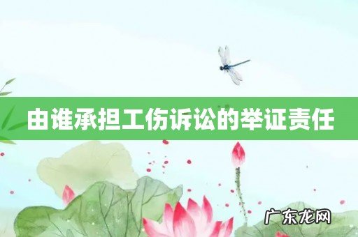 由谁承担工伤诉讼的举证责任