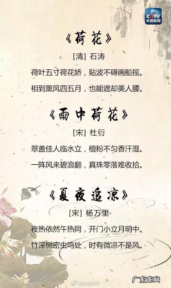 描写夏天的古诗句子 关于夏天的诗句古诗