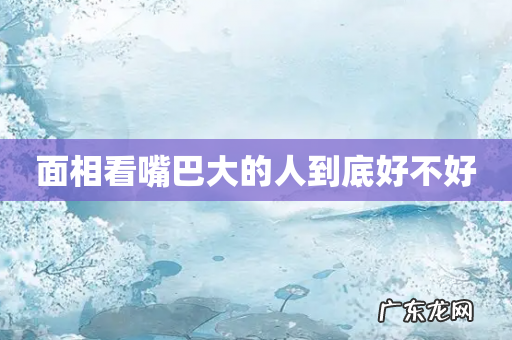 面相看嘴巴大的人到底好不好