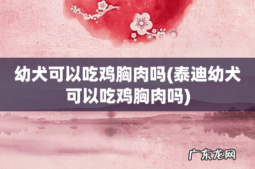 泰迪幼犬可以吃鸡胸肉吗 幼犬可以吃鸡胸肉吗