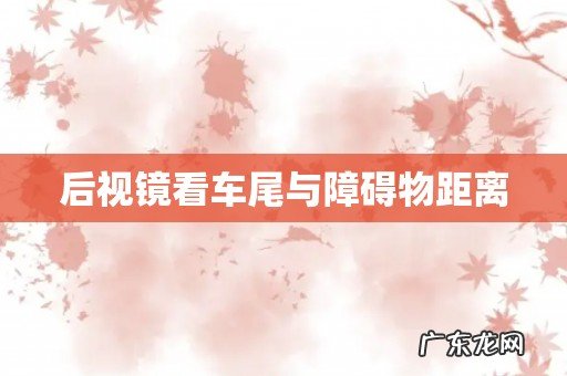 后视镜看车尾与障碍物距离