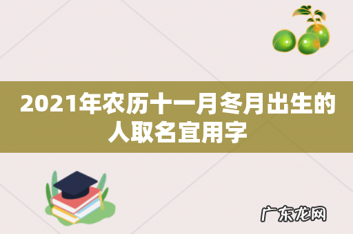 2021年农历十一月冬月出生的人取名宜用字