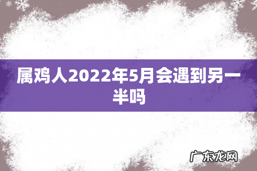 属鸡人2022年5月会遇到另一半吗