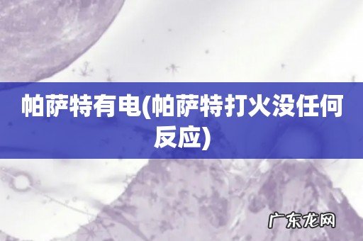 帕萨特打火没任何反应 帕萨特有电