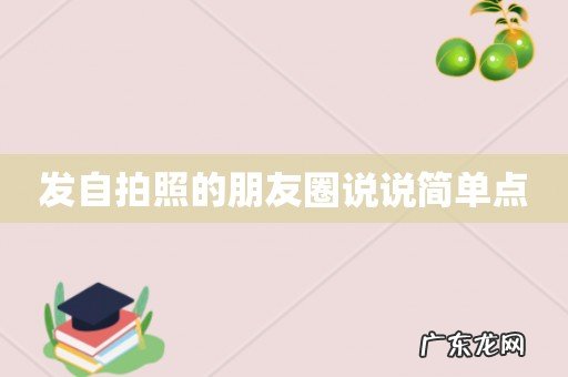 发自拍照的朋友圈说说简单点