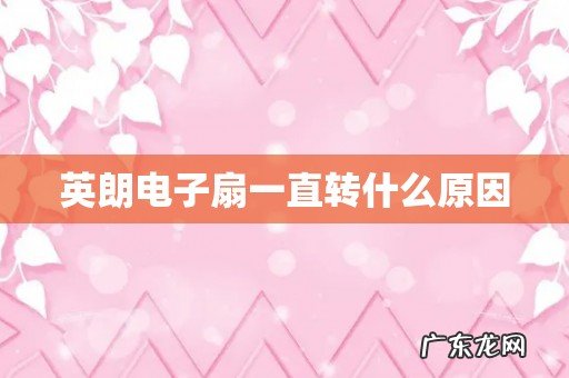 英朗电子扇一直转什么原因