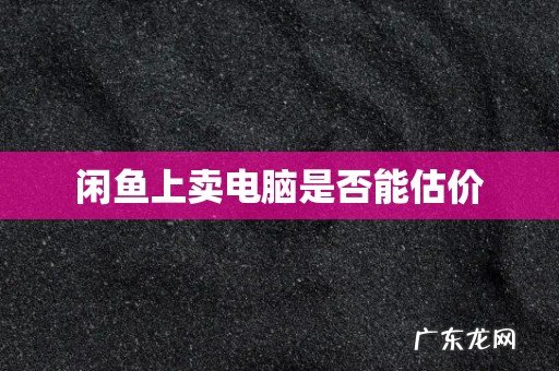 闲鱼上卖电脑是否能估价