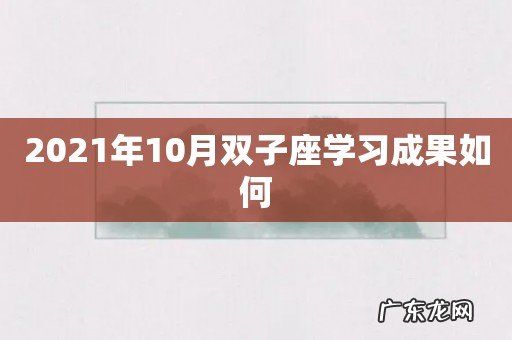 2021年10月双子座学习成果如何