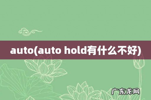 auto hold有什么不好 auto