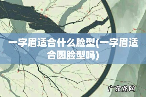 一字眉适合圆脸型吗 一字眉适合什么脸型