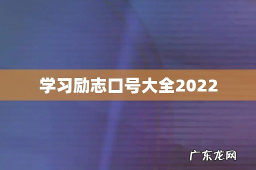 学习励志口号大全2022