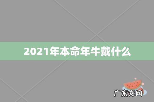 2021年本命年牛戴什么