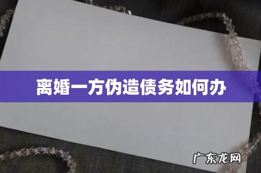 离婚一方伪造债务如何办