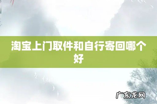 淘宝上门取件和自行寄回哪个好