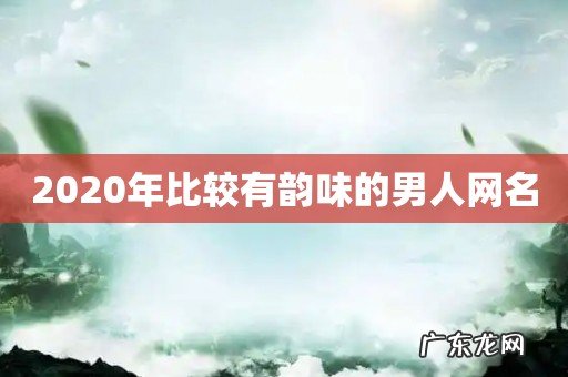 2020年比较有韵味的男人网名