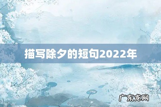 描写除夕的短句2022年
