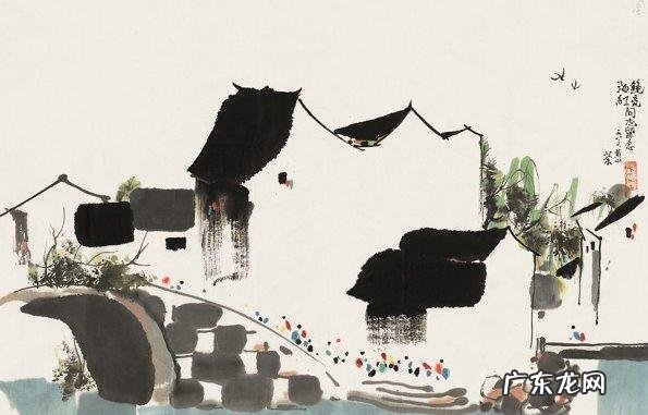 吴冠中江南水乡系列作品 吴冠中江南水乡水墨画