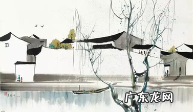 吴冠中江南水乡系列作品 吴冠中江南水乡水墨画