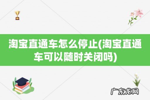 淘宝直通车可以随时关闭吗 淘宝直通车怎么停止
