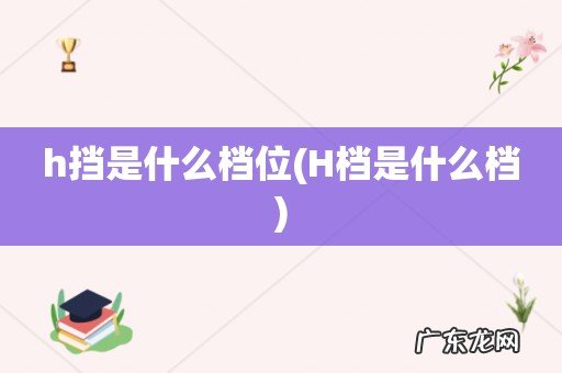 H档是什么档 h挡是什么档位