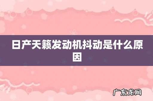 日产天籁发动机抖动是什么原因