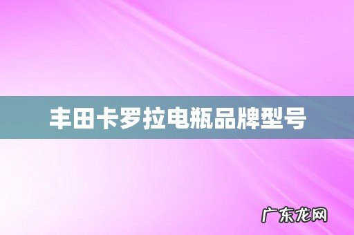 丰田卡罗拉电瓶品牌型号