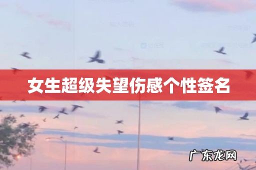 女生超级失望伤感个性签名