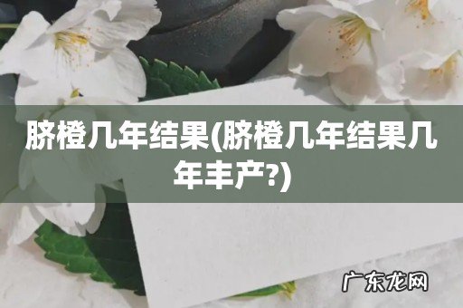 脐橙几年结果几年丰产? 脐橙几年结果