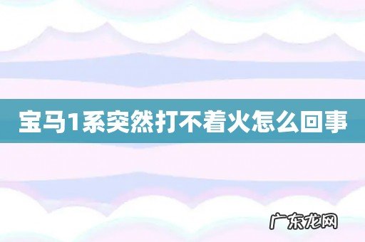 宝马1系突然打不着火怎么回事