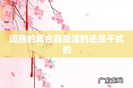 迈腾的离合器是湿的还是干式的