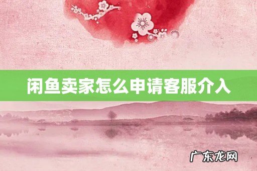 闲鱼卖家怎么申请客服介入