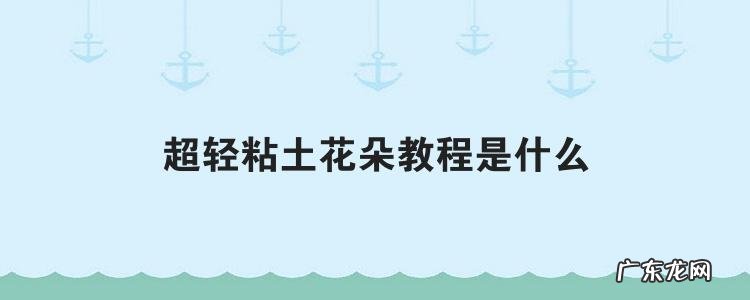 超轻粘土花朵教程是什么