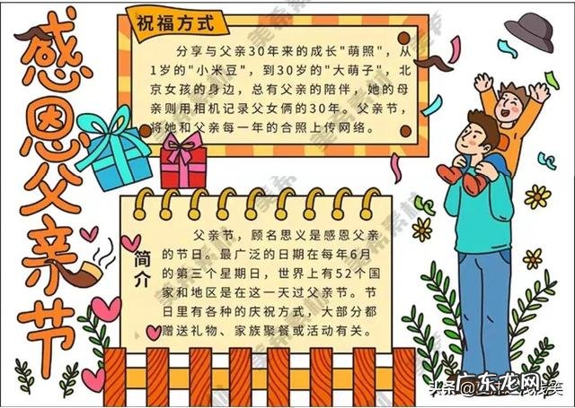父亲节手抄报内容 父亲节手抄报大全漂亮 简单