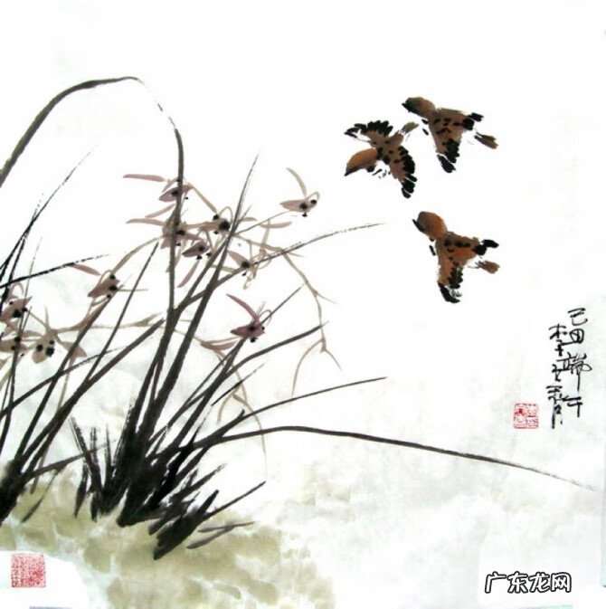 水墨兰花 水墨兰花草图片