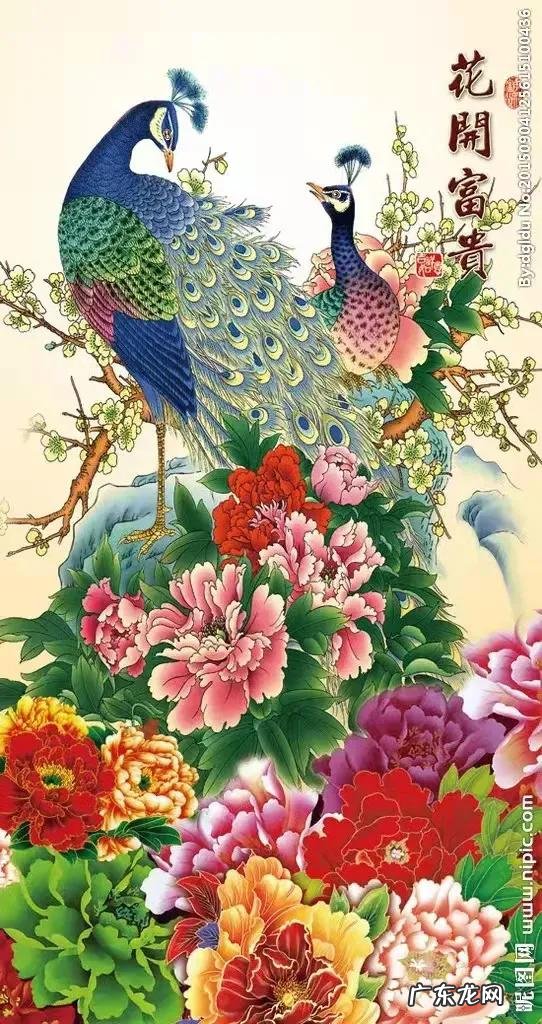 富贵画图片大全 花开富贵壁画图片大全