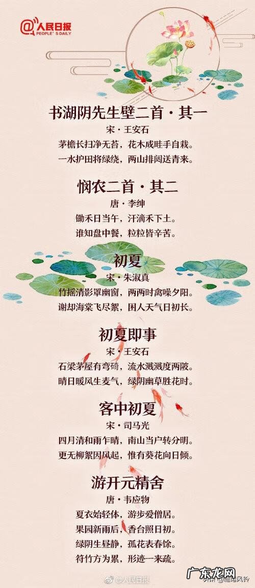 夏天的古诗有哪几首? 描写夏天的诗句古诗