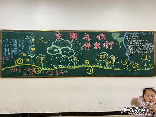 文明礼仪黑板报内容简短 文明礼仪黑板报图片