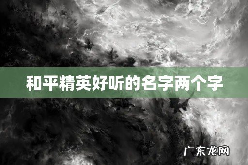 和平精英好听的名字两个字