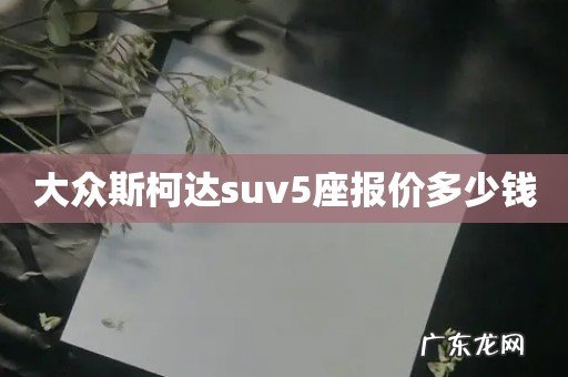 大众斯柯达suv5座报价多少钱