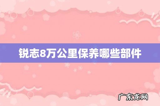 锐志8万公里保养哪些部件