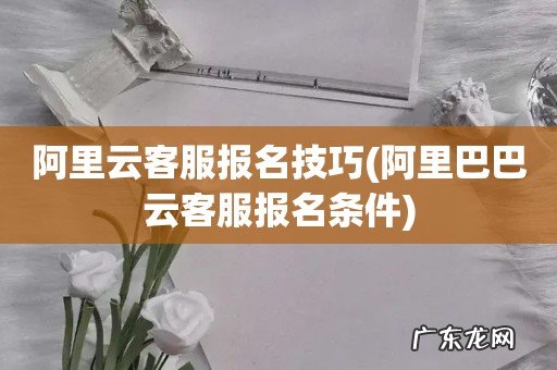 阿里巴巴云客服报名条件 阿里云客服报名技巧