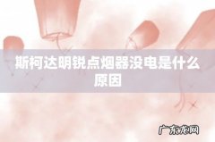 斯柯达明锐点烟器没电是什么原因