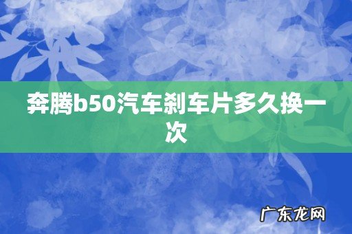 奔腾b50汽车刹车片多久换一次