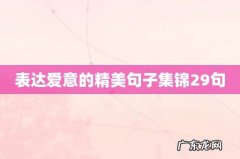表达爱意的精美句子集锦29句