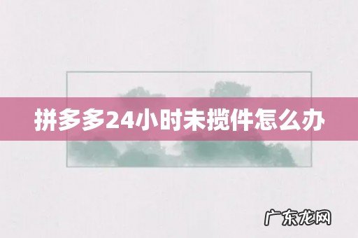 拼多多24小时未揽件怎么办