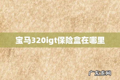 宝马320igt保险盒在哪里
