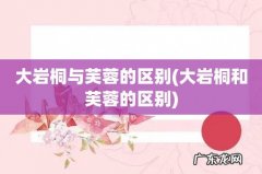 大岩桐和芙蓉的区别 大岩桐与芙蓉的区别