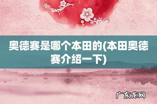 本田奥德赛介绍一下 奥德赛是哪个本田的