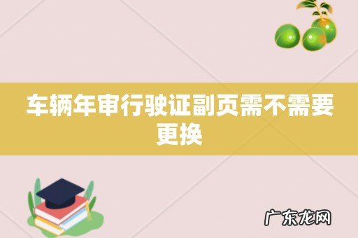 车辆年审行驶证副页需不需要更换