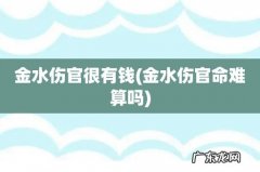 金水伤官命难算吗 金水伤官很有钱